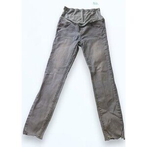 SHEIN Womens Jeans Large Maternity Blue Denim Distressed Stretch Lightweight